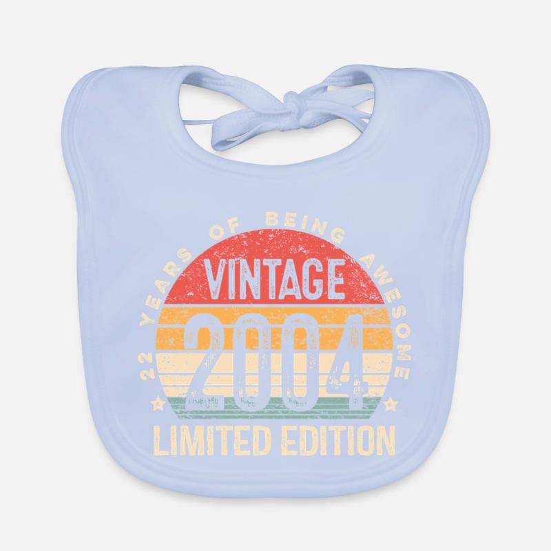 Vintage Est 2004 édition limitée 22e anniversaire Bavoir bio Bébé