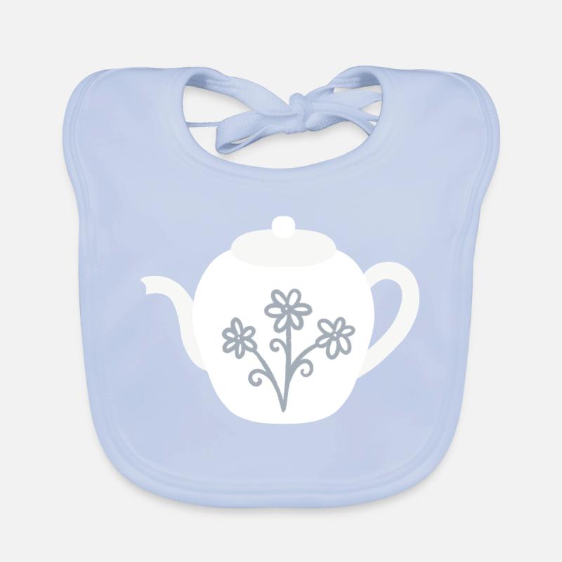 Floraison florale de théière Bavoir bio Bébé