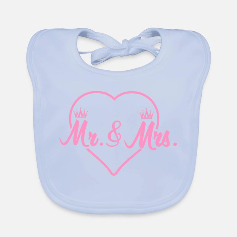 HerzKronen Mr & Mrs Design Baby Bio-Lätzchen