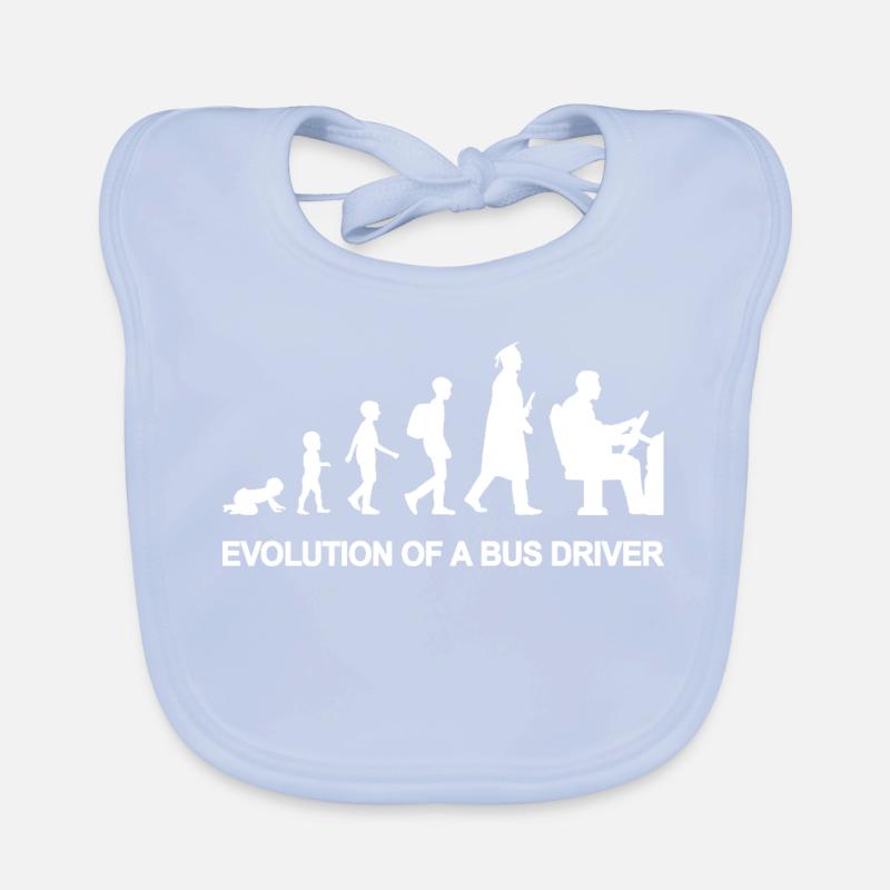 Evolution Of A Bus Driver Baby Bio-Lätzchen