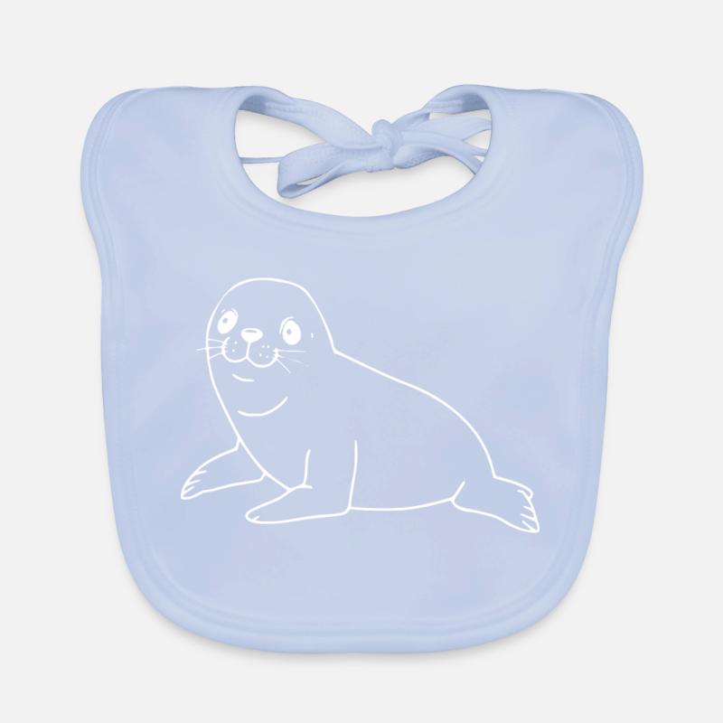 Sceau blanc Bavoir bio Bébé