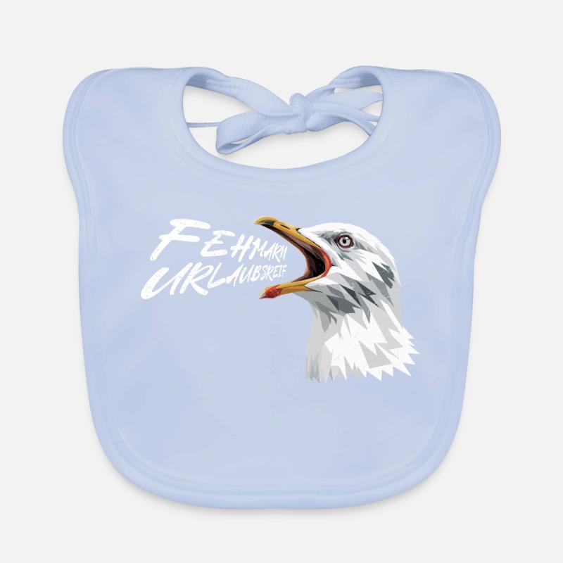 Baltic Sea Vacation FEHMARN READY FOR VACATION Funny Organic Baby Bibs