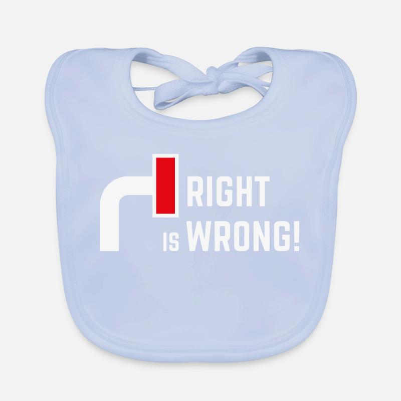 Right Is Wrong! Gegen Rechts & Rechte Parteien V2 Baby Bio-Lätzchen