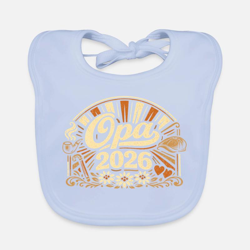 Opa 2026 Loading Geschenk  Baby Bio-Lätzchen