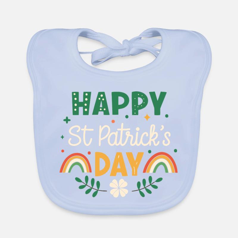 Frohen St. Patrick's Day Regenbogen Baby Bio-Lätzchen