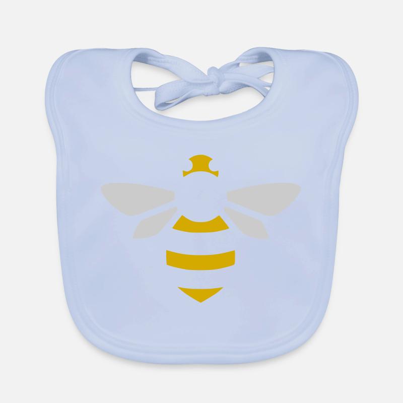 Bee Logo Geometric Organic Baby Bibs