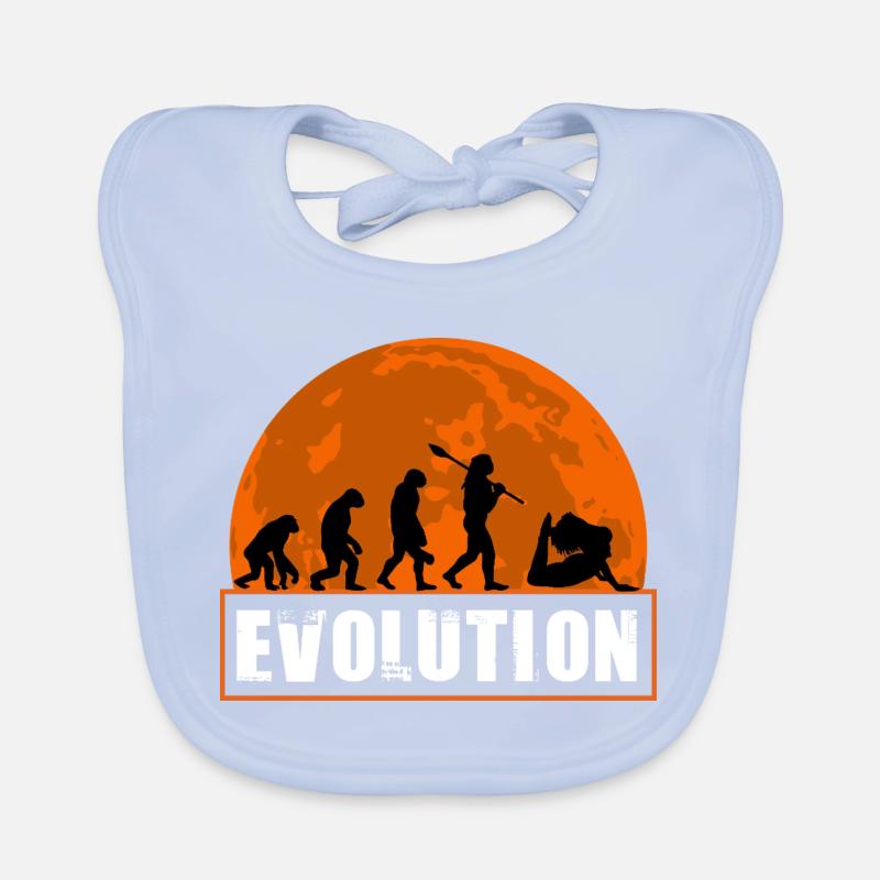 Yoga Evolution Silhouette Sunset Retro Bavoir bio Bébé