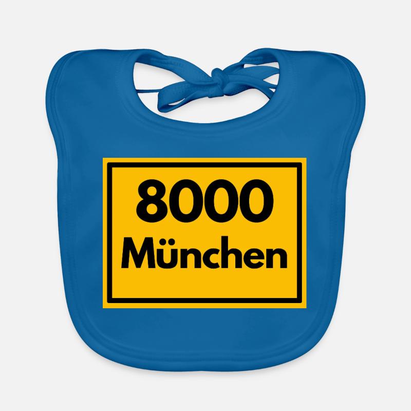 ANCIEN CODE POSTAL RÉTRO 8000 MUNICH BIÈRE Bavoir bio Bébé