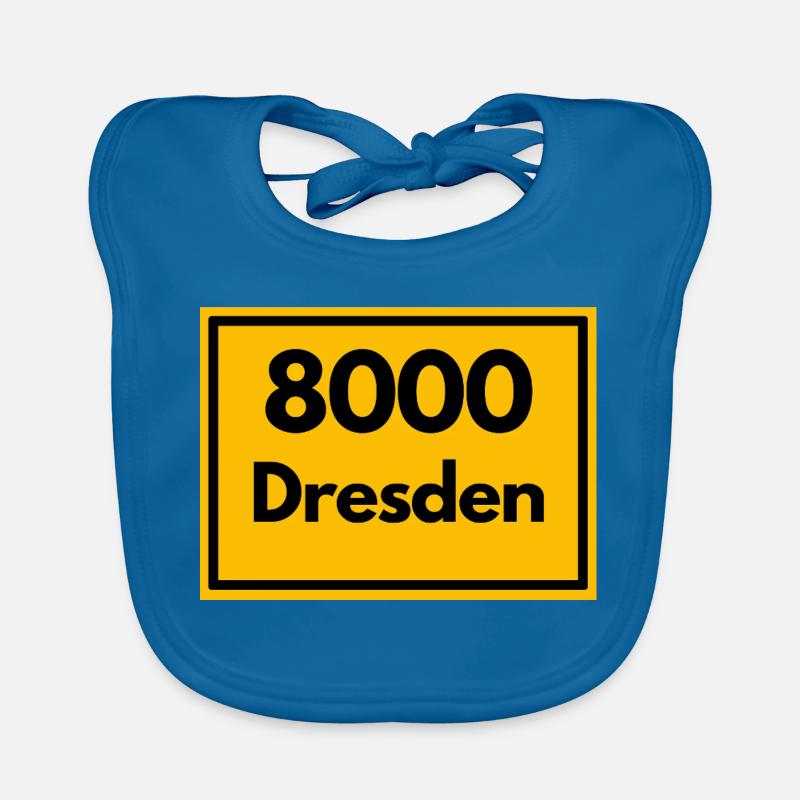 OLD POSTCODE POSTCODE RETRO 8000 DRESDEN ELBE Organic Baby Bibs