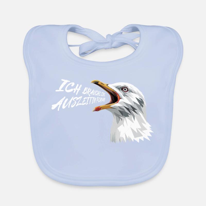 Baltic Sea NEED A BREAK IN FEHMARN Funny Organic Baby Bibs