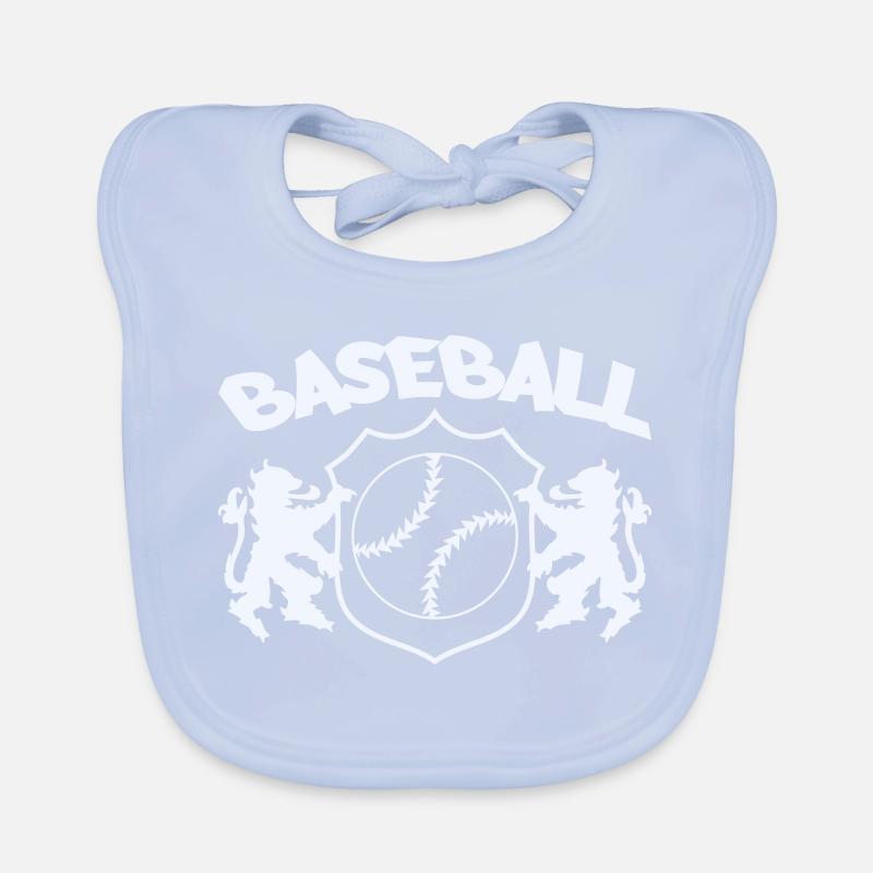 Baseball Crest Organic Baby Bibs