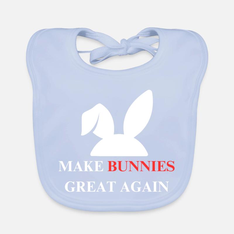 Make bunnies great again Organic Baby Bibs
