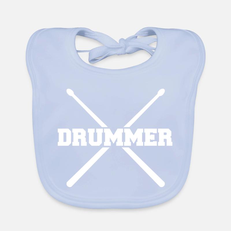 Drummer Sticks - Drum Set Organic Baby Bibs