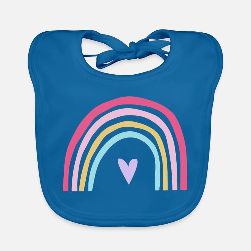 Regenbogen pastell rosa Lila Baby Bio-Lätzchen