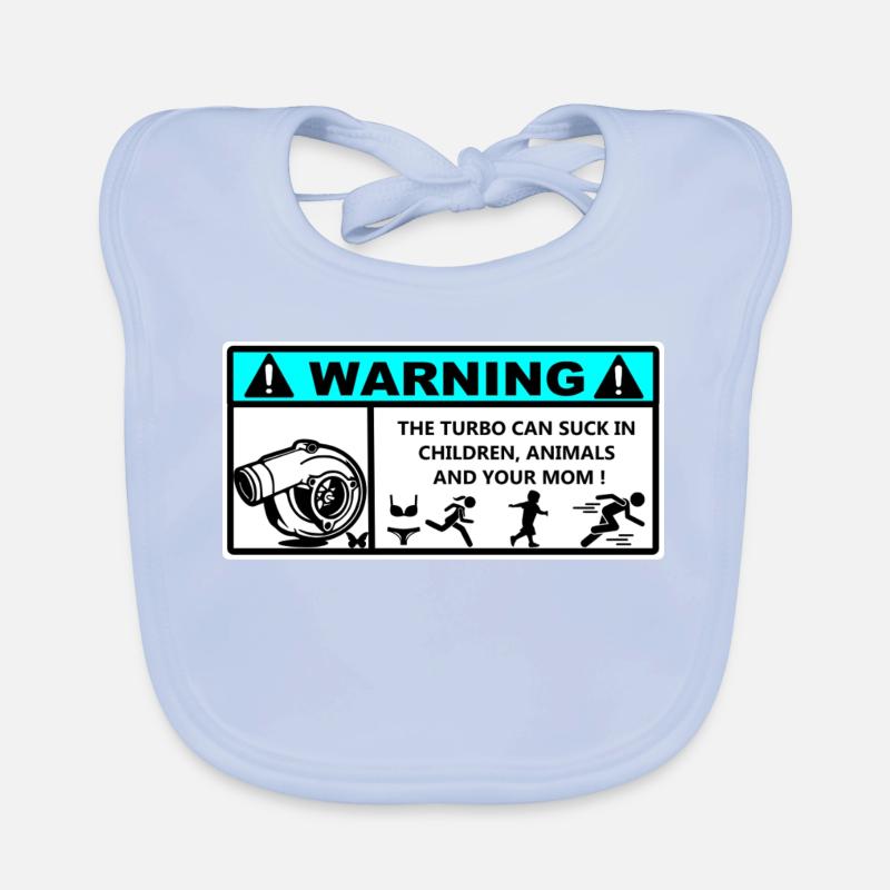 Danger Turbo Aufkleber Baby Bio-Lätzchen