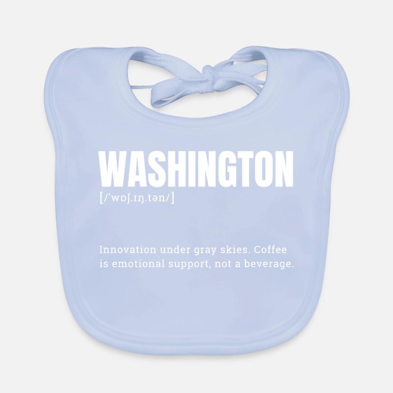 Washington Grunge Typer Bavoir bio Bébé