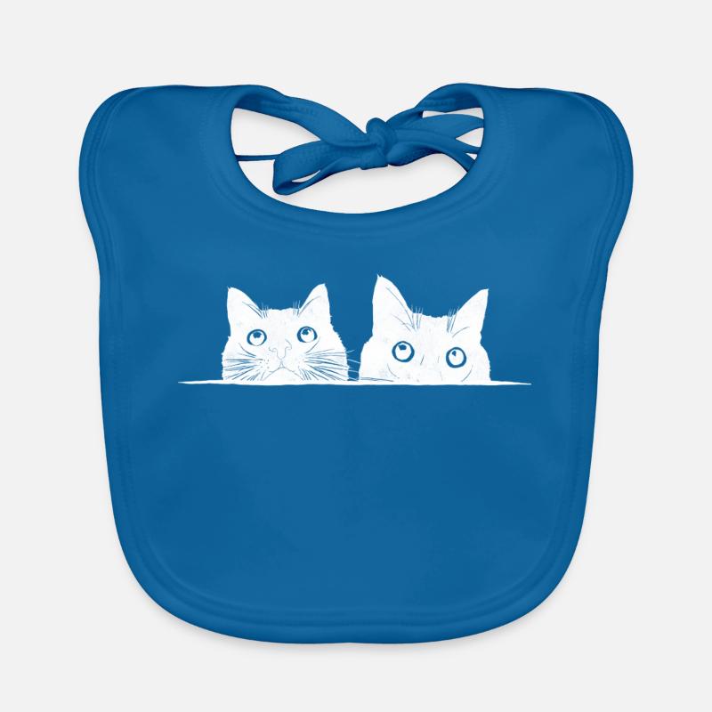 Zwei guckende Katzen Baby Bio-Lätzchen