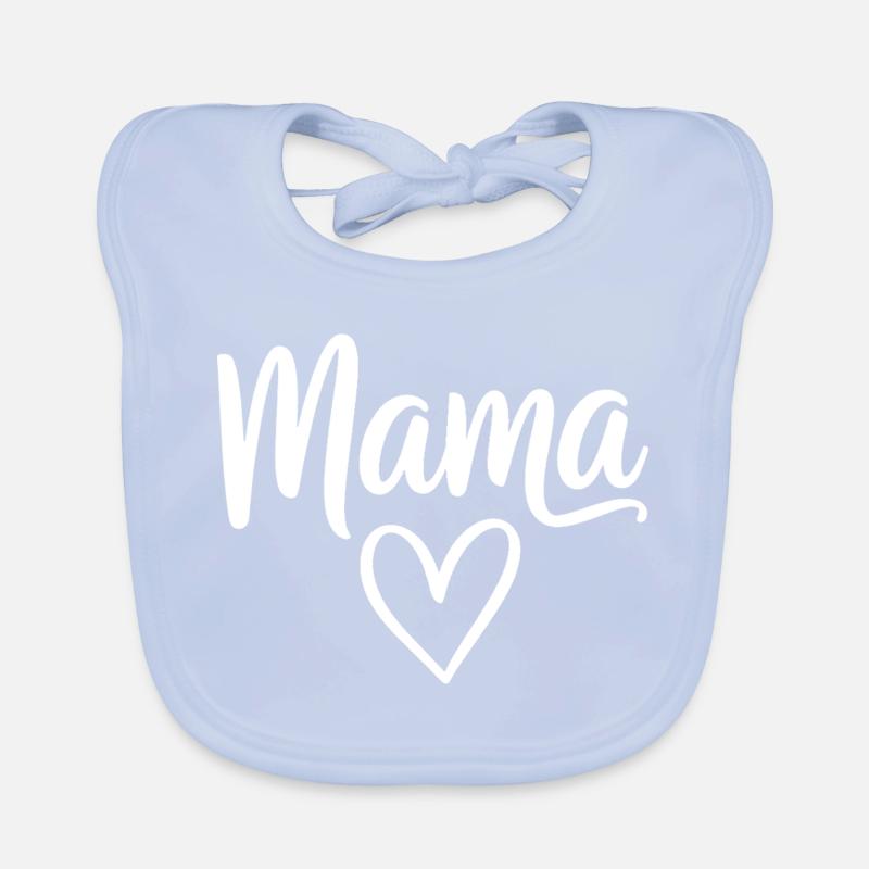 Mama Heart Script Bavoir bio Bébé
