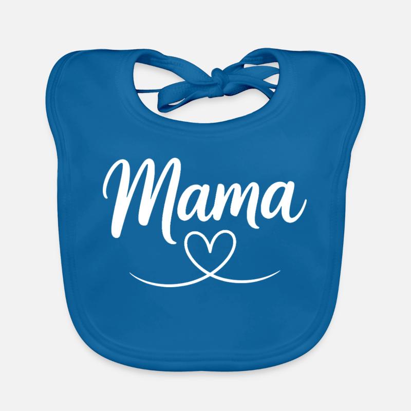 Mama Heart Script Bavoir bio Bébé