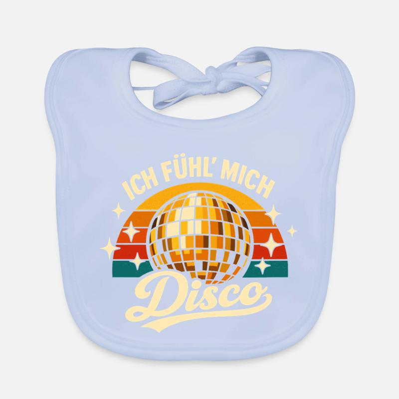 Disco Retro Party 70er Geschenk Baby Bio-Lätzchen
