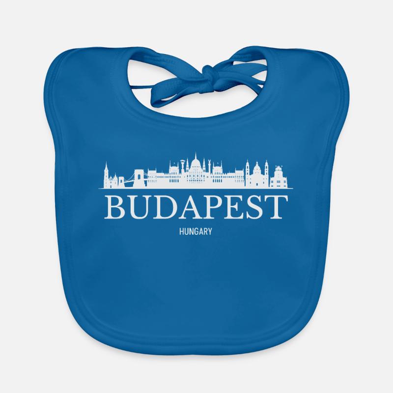 Budapester Skyline, Budapest, Ungarn Baby Bio-Lätzchen