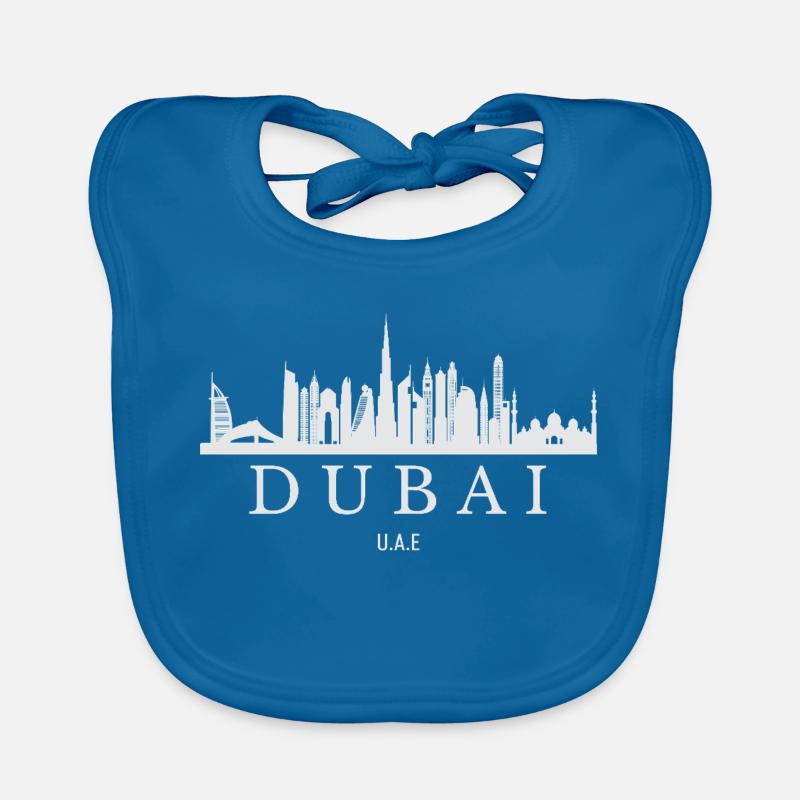 Dubai Skyline, Dubaï, Émirats arabes unis Bavoir bio Bébé