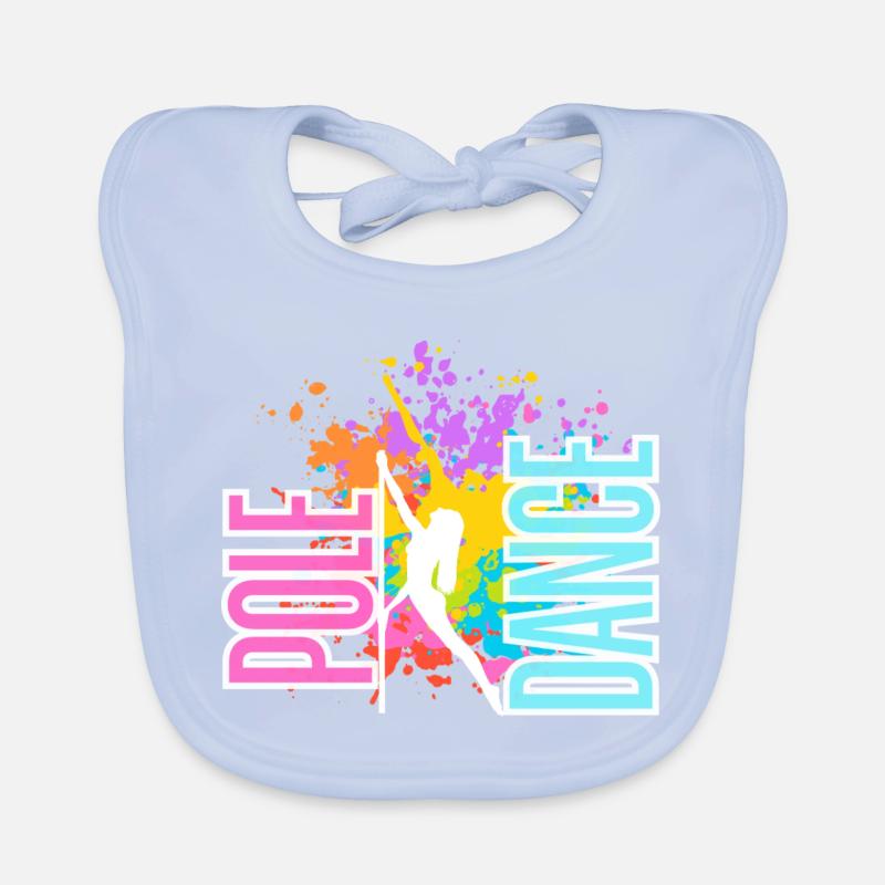 Pole Dance Splash Neon Farben Baby Bio-Lätzchen