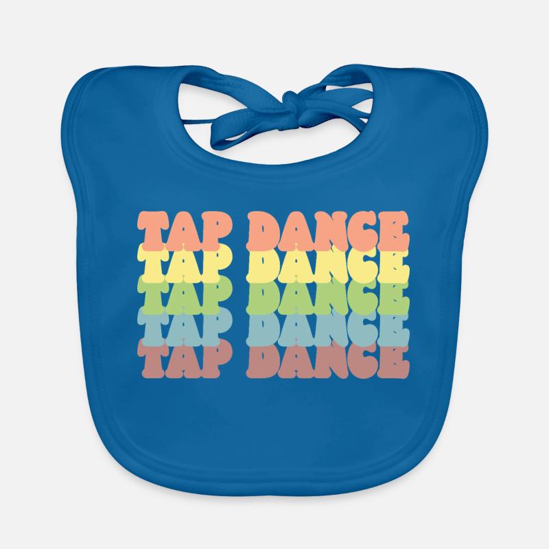 Pastel Rainbow Tap Dance Organic Baby Bibs