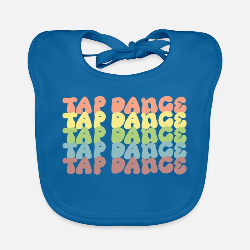 Rainbow Tapdance Pattern Organic Baby Bibs