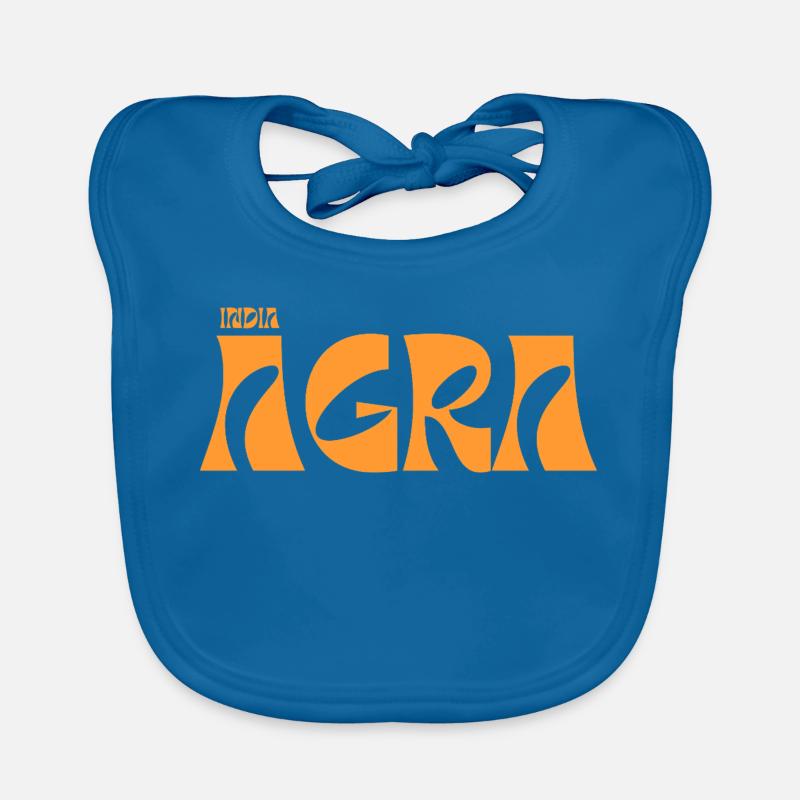 Agra India Bold Typography Organic Baby Bibs