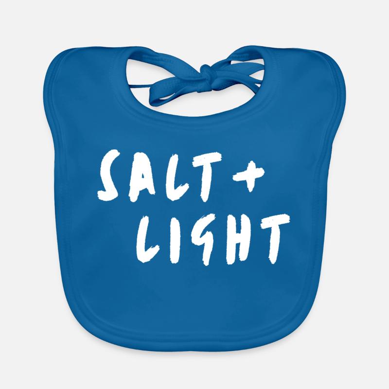 Salt + light - Baby Bio-Lätzchen - Pfauenblau
