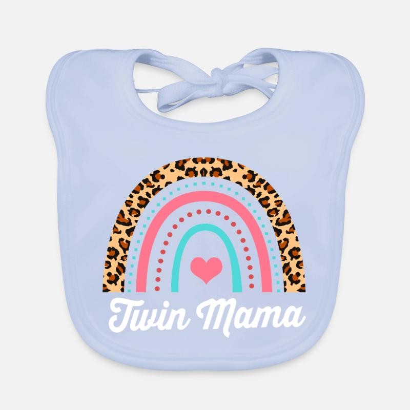 Zwillinge Mama Zwilling Mutter Geschenk Baby Bio-Lätzchen