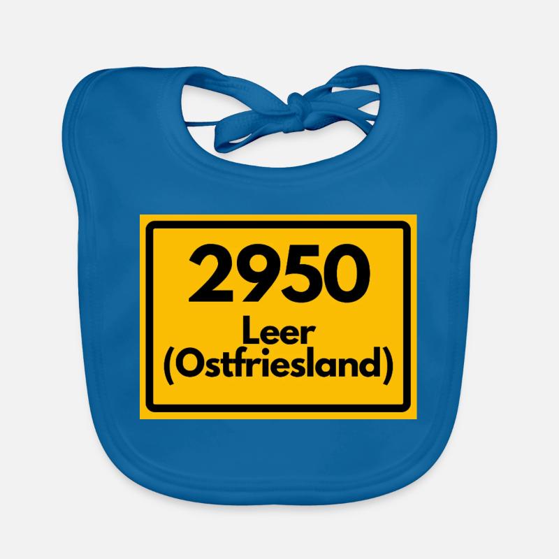OLD POSTCODE ZIP CODE RETRO 2950 LEER EAST FRISIA Organic Baby Bibs