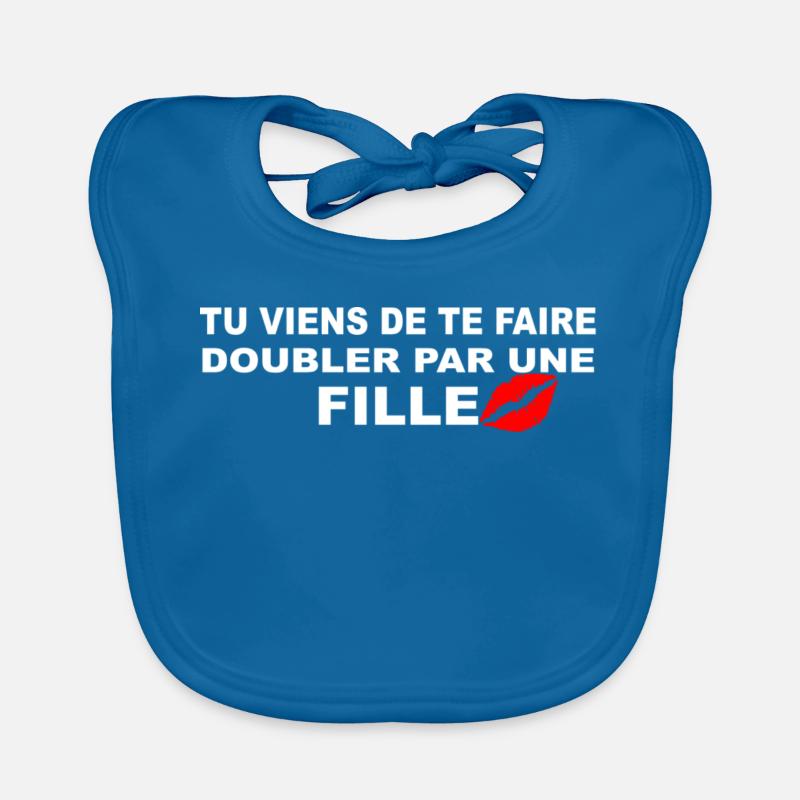 Humorous car sticker Organic Baby Bibs
