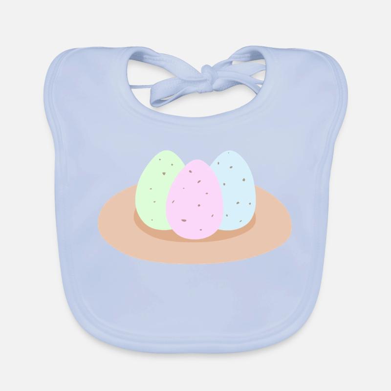 Nid d’œufs de Pâques pastel Bavoir bio Bébé