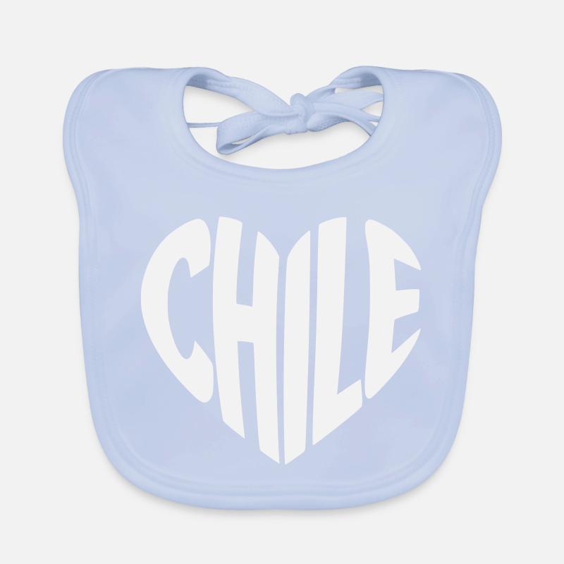 Conception typographique du cœur chilien Bavoir bio Bébé