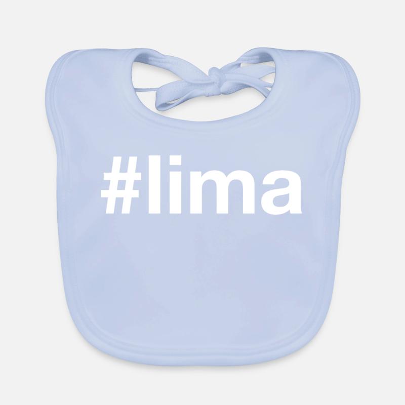 Lima Peru Hashtag Baby Bio-Lätzchen