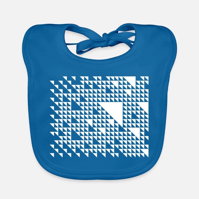 Triangular Mosaic Grid Organic Baby Bibs