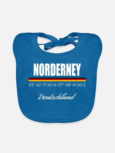 Norderney - Baby Bio-Lätzchen - Pfauenblau