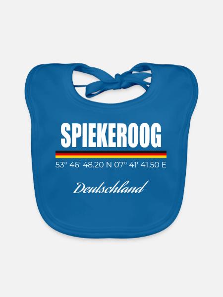 Spiekeroog - Baby Bio-Lätzchen - Pfauenblau