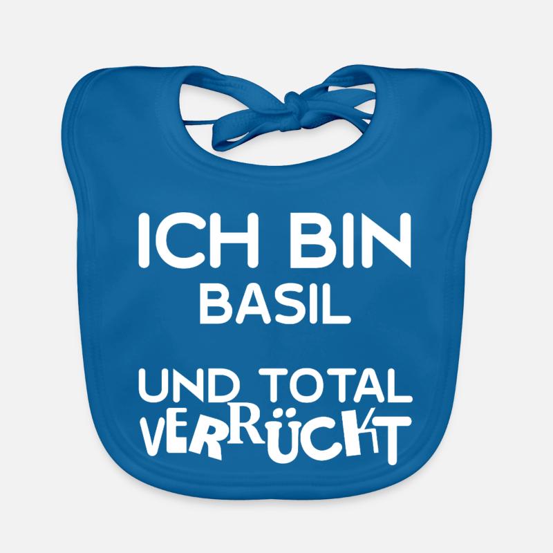 Basil als Verrueckt Baby Bio-Lätzchen