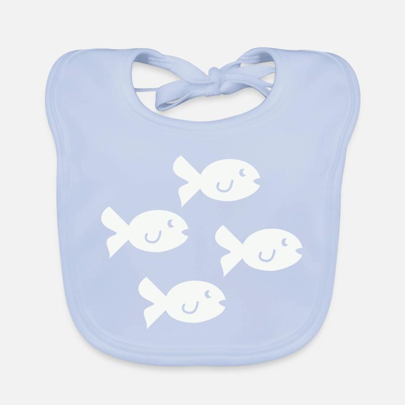 Quatre petits poissons amicaux Bavoir bio Bébé
