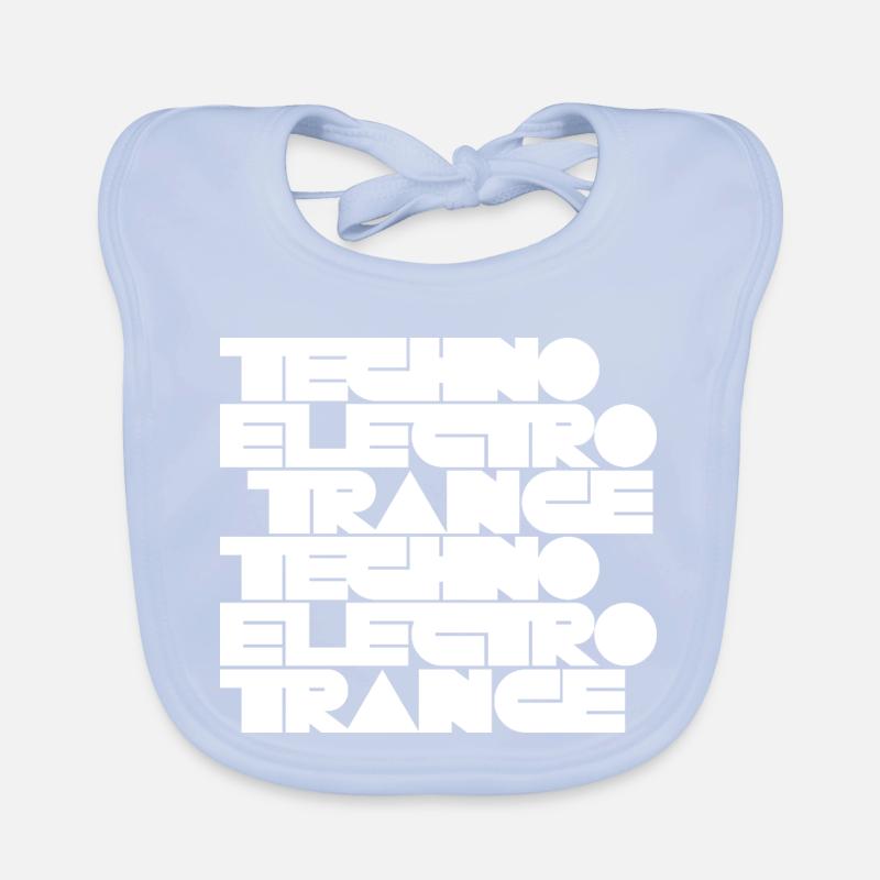 Techno Electro Trance Musik Baby Bio-Lätzchen