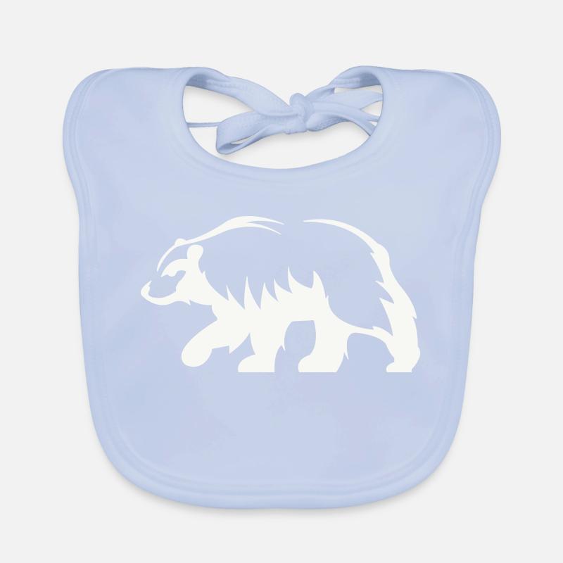Bear Silhouette Organic Baby Bibs