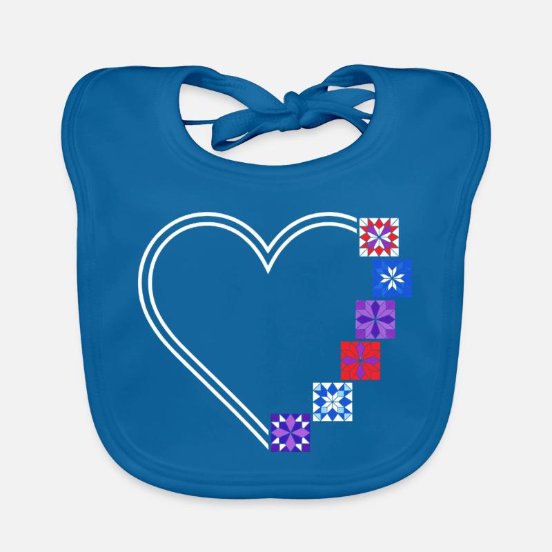 Quilting Passion | Hearts and Patchwork Blocks Organic Baby Bibs