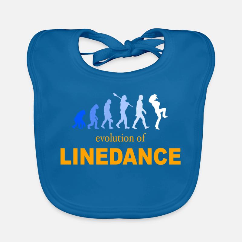 Evolution of Linedance - Baby Bio-Lätzchen - Pfauenblau