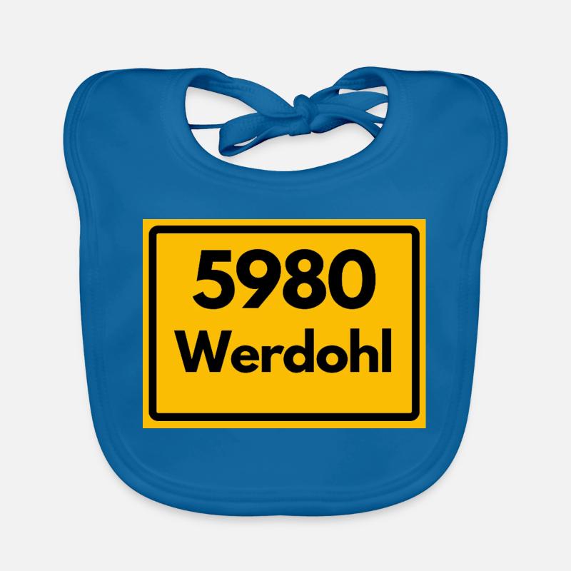 ALTE POSTLEITZAHL PLZ RETRO 5980 WERDOHL HEIMAT Baby Bio-Lätzchen