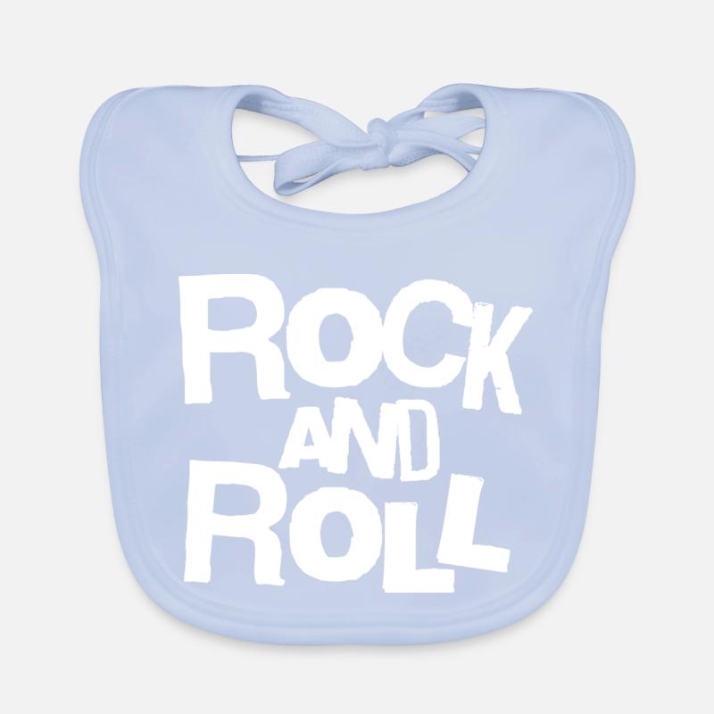 Rock and Roll Bold Typography Tee Organic Baby Bibs