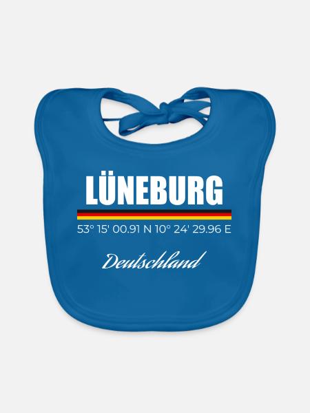 Lüneburg - Baby Bio-Lätzchen - Pfauenblau