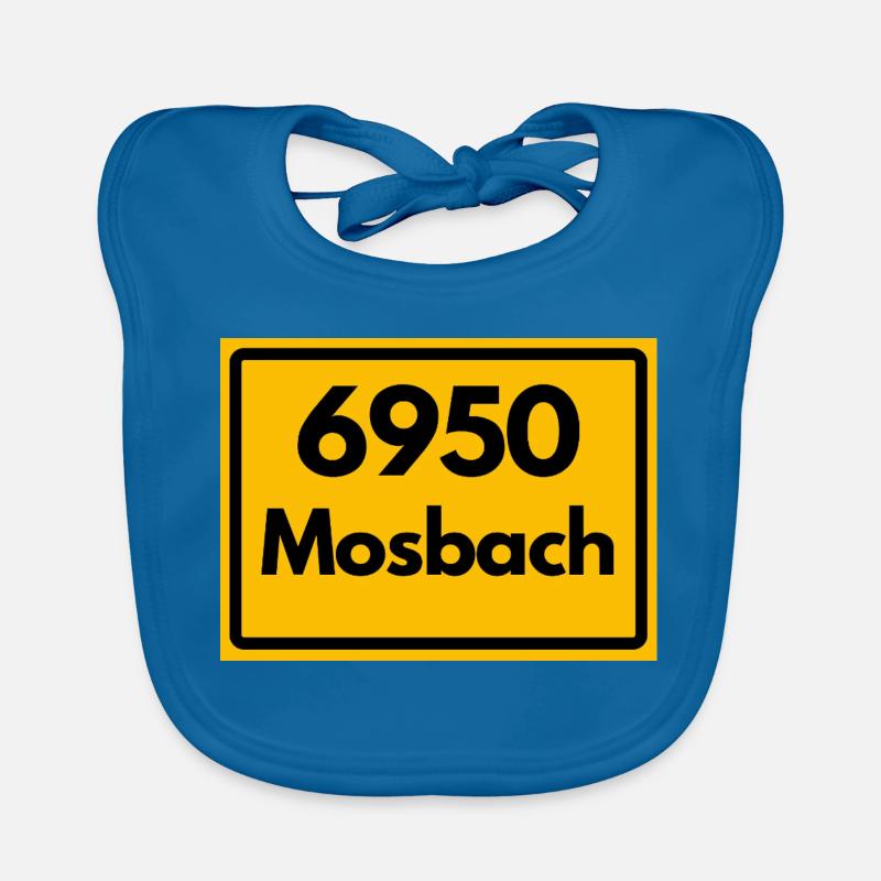 OLD POSTCODE POSTCODE RETRO 6950 MOSBACH HEIMAT BW Organic Baby Bibs